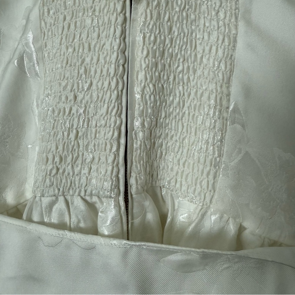 V. Chapman Vera Bustier Midi Dress in White Baroque Floral - Picture 11 of 12